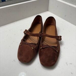 Madewell The Greta Double Strap Ballet Flat 10.5